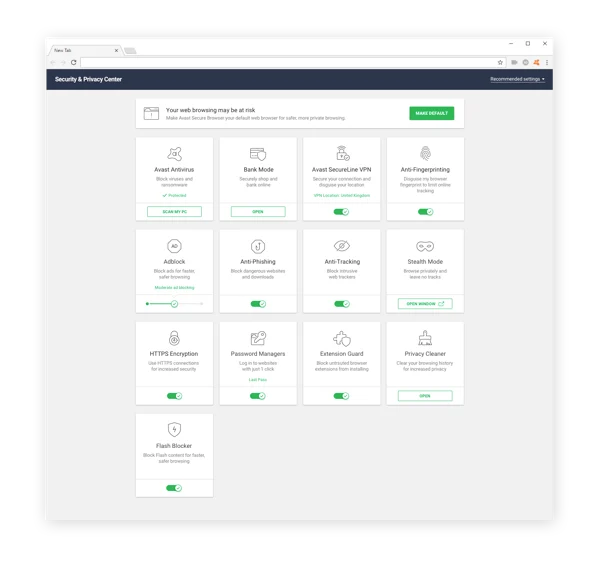 Avast Secure Browser是一款私人、安全的浏览器，可以让您在网上保持安全。